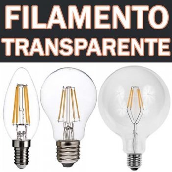 Bombilla con filamento LED mini globo transparente - DUOLEC - E14 luz fría  4W