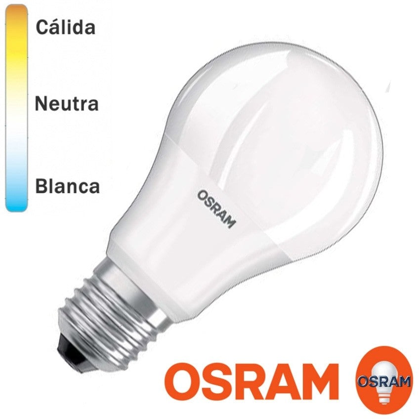 Bombilla LED E27 estándar 806 lúmenes 9W RGB OSRAM + mando