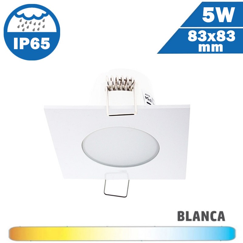 Aro empotrable blanco GU10 grado de protección IP65