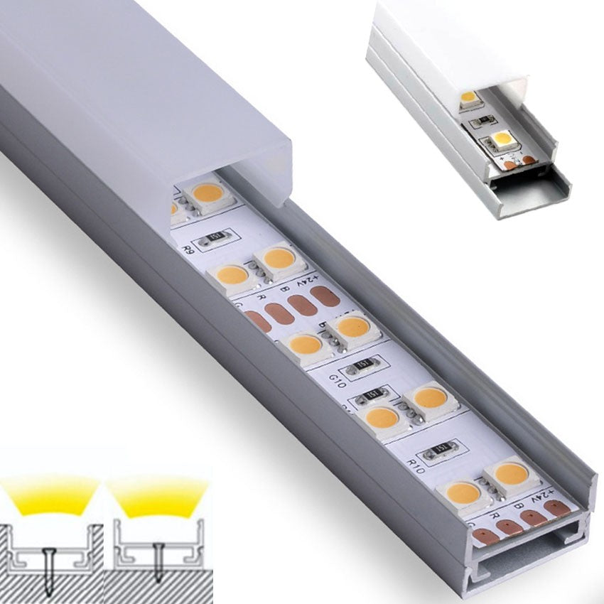 Perfil LED de superficie de 20 mm x 19,7 mm – tidled
