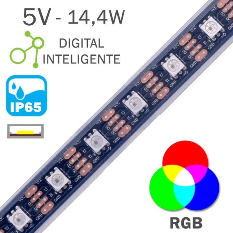 Conexión l tiras led rgb 220v ip65- 5050