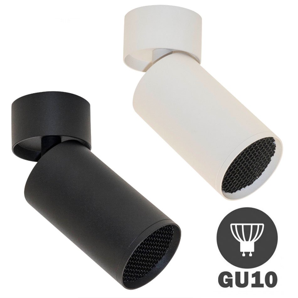 Foco de techo blanco orientable para GU10