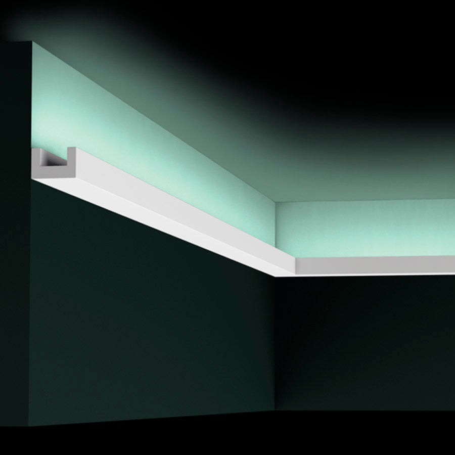 Molduras decorativas para led de techo y pared (longitud de 2 metros -  KH906), para iluminación indirecta con tiras LED | Cornisas decorativas, en