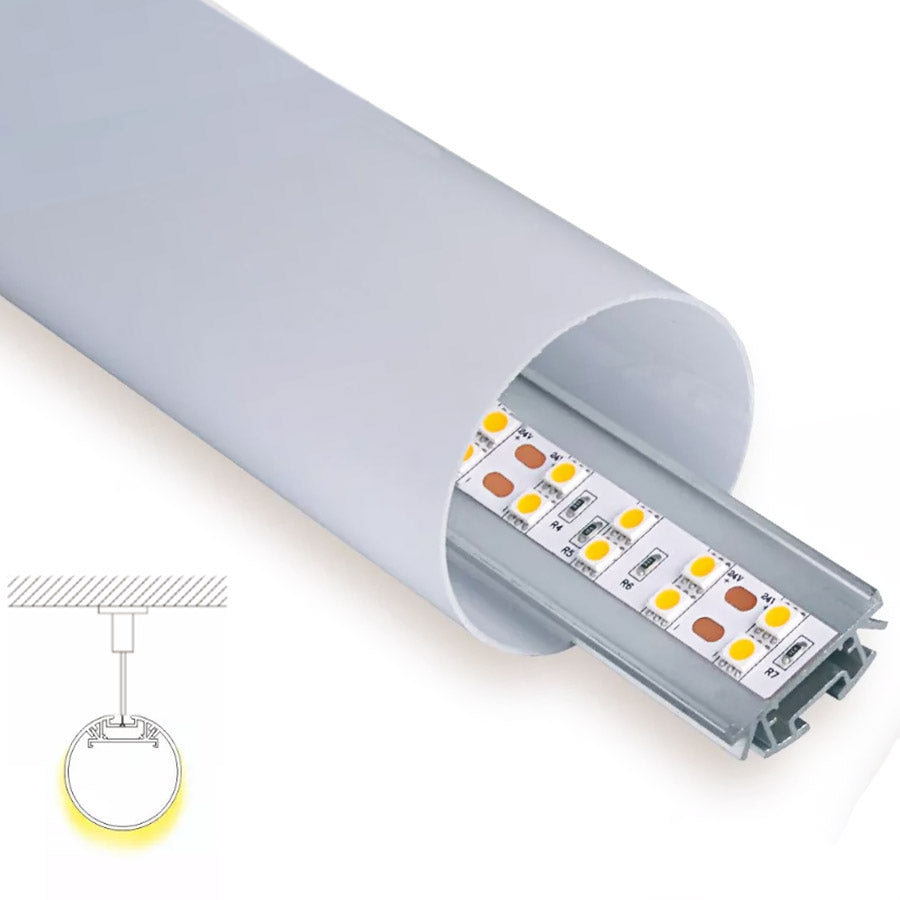 Suspensión barra LED o plafón aluminio