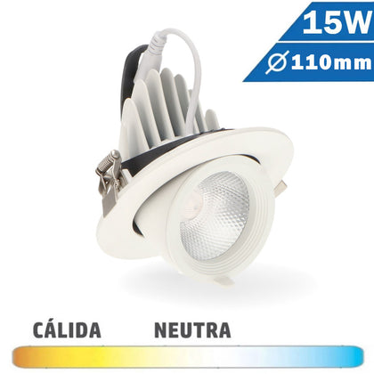 Empotrable Basculante Redondo LED Blanco 15W Abatible