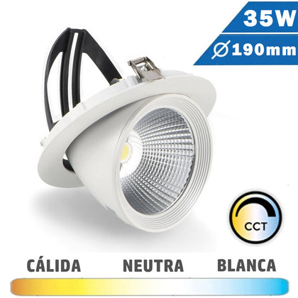 Empotrable Basculante Redondo LED Blanco 35W Abatible