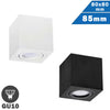 Tarro superficie cuadrado mini de 80x80mm con altura de 84mm en color negro o blanco.