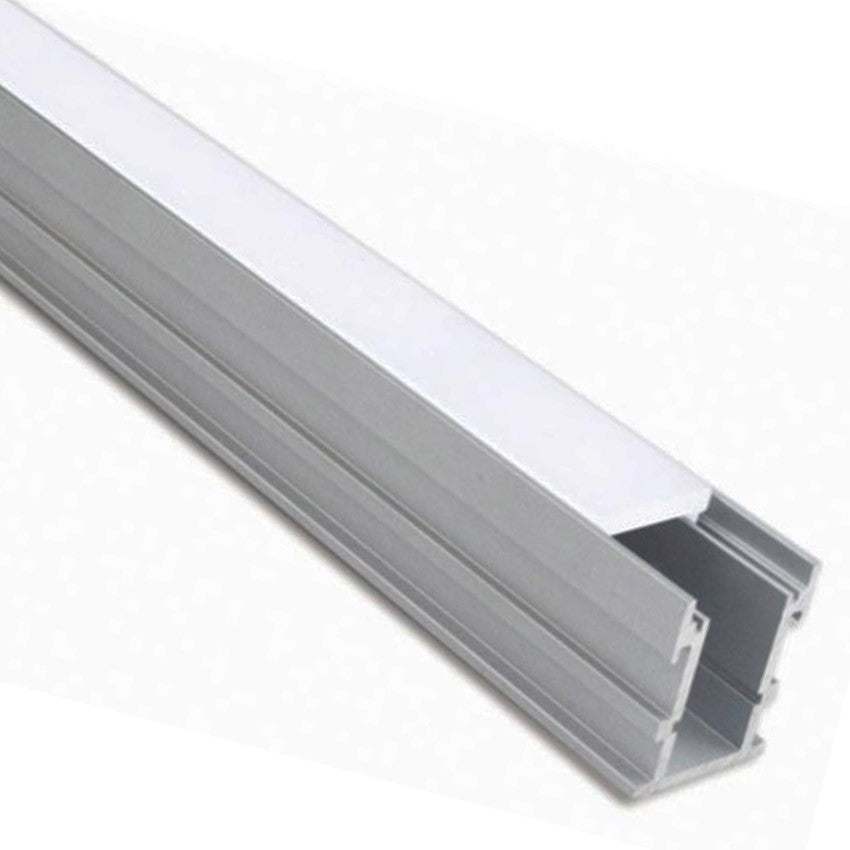 Perfil LED empotrable en el suelo de exteriores 21,8 mm x 25,8 mm, Iludec