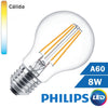 BOMBILLA LED E27 PHILIPS 8W A60 CLARA