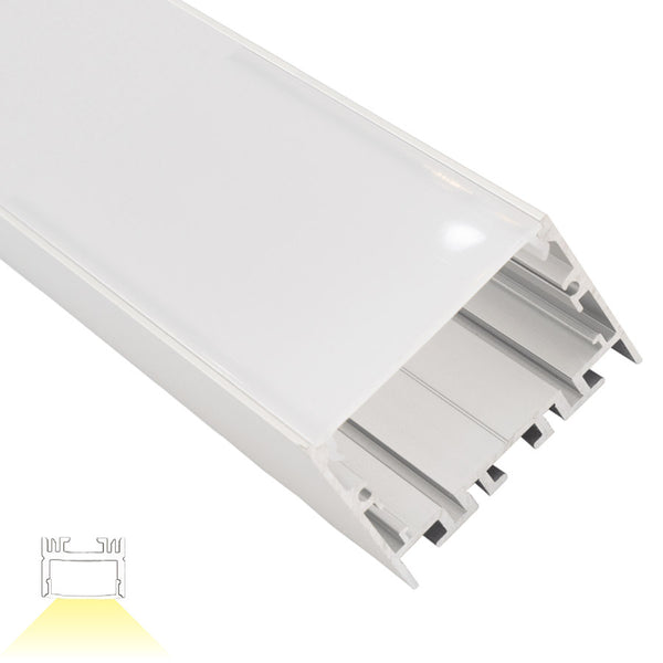 Perfil LED superficie o suspensión negro IC50342 50 x 35 mm